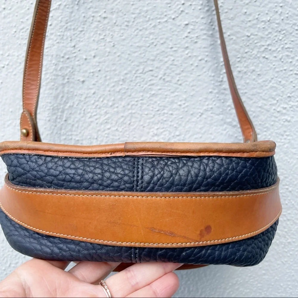 Vintage Dooney & Bourke Equestrian Crossbody Bag pebbled leather - Picture 7 of 12